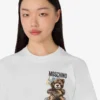 T-shirt i ekologisk bomullsjersey Moschino Teddy Bear