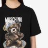 T-shirt i ekologisk bomullsjersey Moschino Teddy Bear