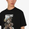 T-shirt i ekologisk bomullsjersey Moschino Teddy Bear
