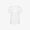 T-shirt i ekologisk jersey med broderad gås T-shirt i ekologisk jersey med broderad gås