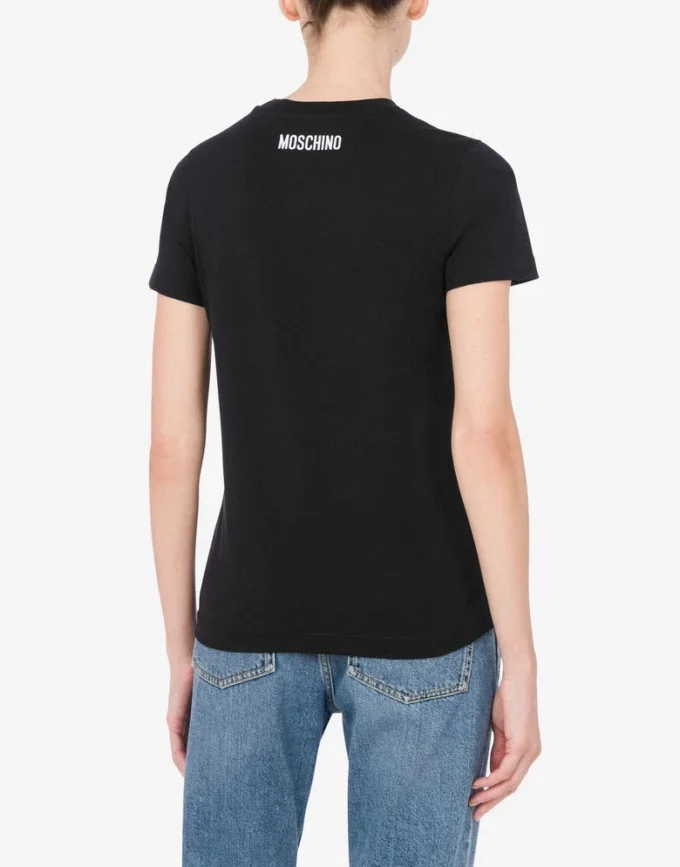 T-shirt i ekologisk jersey med broderad gås T-shirt i ekologisk jersey med broderad gås