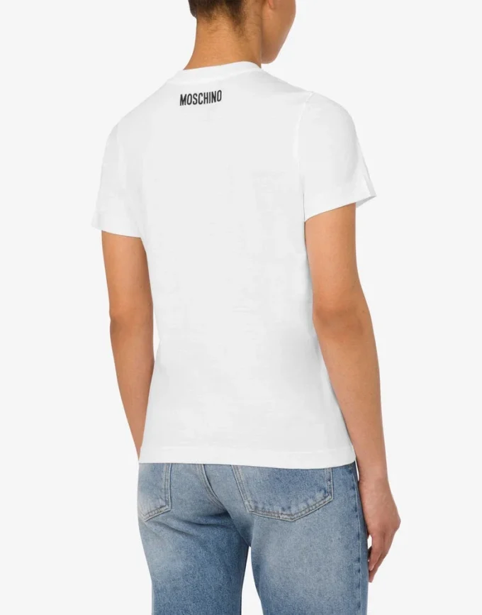 T-shirt i ekologisk jersey med broderad gås T-shirt i ekologisk jersey med broderad gås