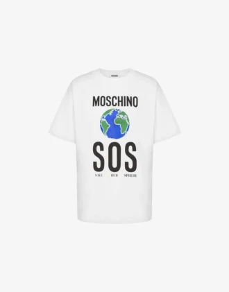 T-shirt i tryckt ekologisk bomullsjersey