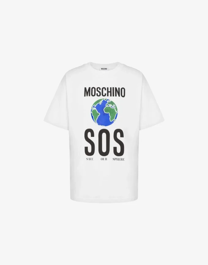 T-shirt i tryckt ekologisk bomullsjersey