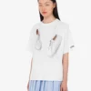 T-shirt i tryckt ekologisk bomullsjersey