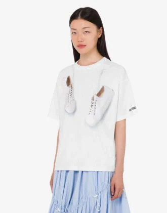 T-shirt i tryckt ekologisk bomullsjersey