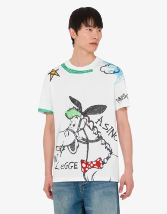 T-shirt i tryckt ekologisk bomullsjersey