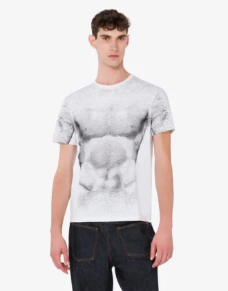 T-shirt i tryckt ekologisk bomullsjersey