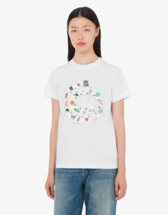 T-shirt i tryckt ekologisk bomullsjersey