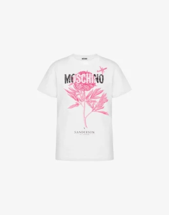T-shirt i tryckt ekologisk bomullsjersey