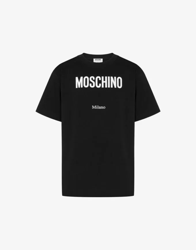 T-shirt i tryckt ekologisk bomullsjersey
