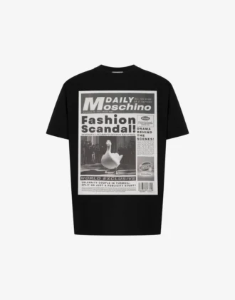 T-shirt i tryckt ekologisk bomullsjersey