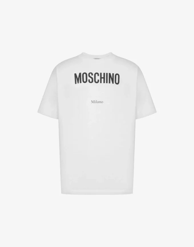 T-shirt i tryckt ekologisk bomullsjersey