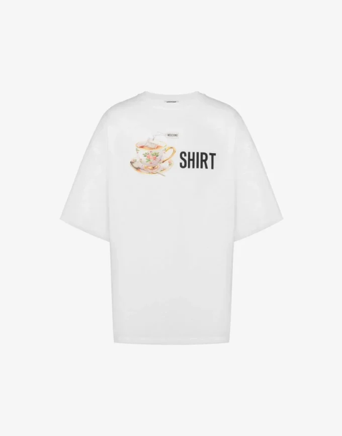 T-shirt i tryckt ekologisk bomullsjersey