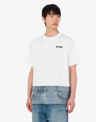 T-shirt i tryckt ekologisk bomullsjersey
