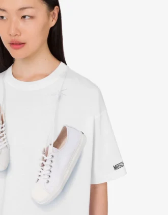 T-shirt i tryckt ekologisk bomullsjersey