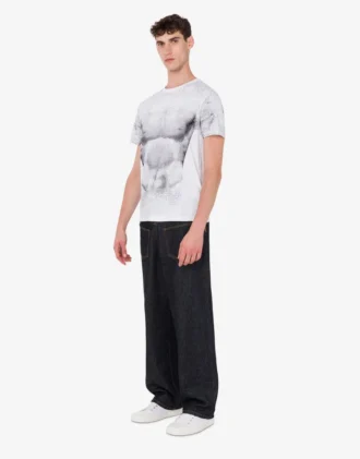 T-shirt i tryckt ekologisk bomullsjersey