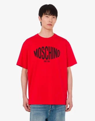 T-shirt i tryckt ekologisk bomullsjersey