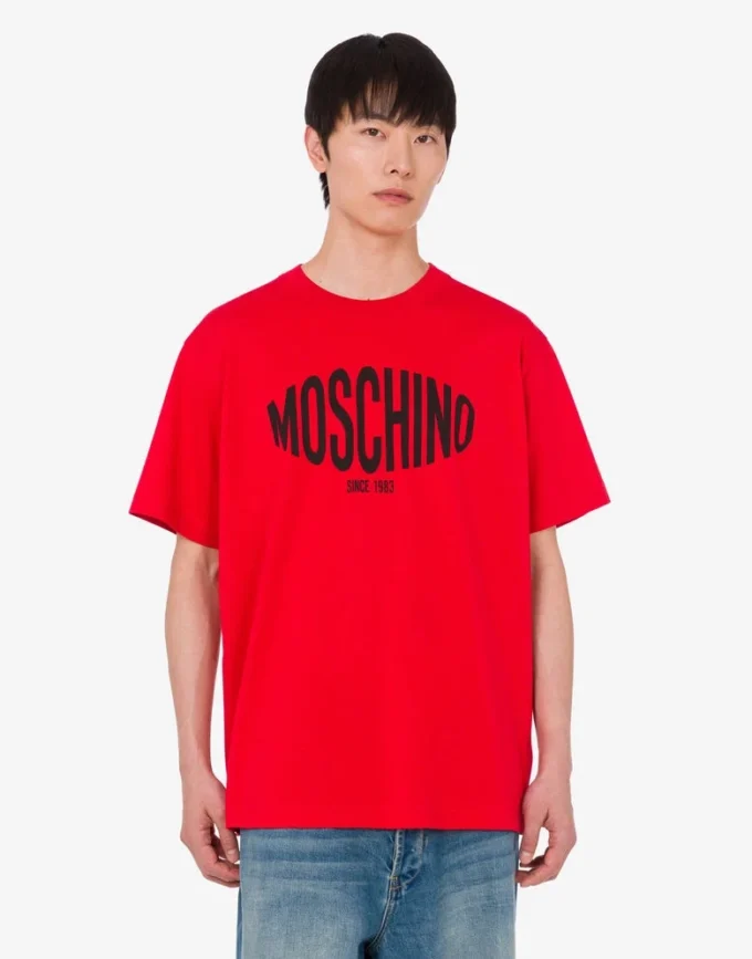 T-shirt i tryckt ekologisk bomullsjersey