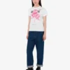T-shirt i tryckt ekologisk bomullsjersey