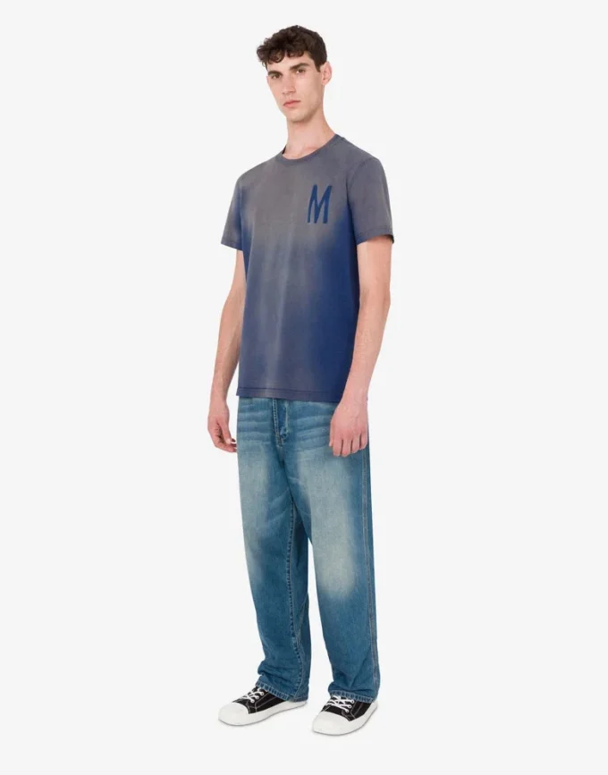 T-shirt i tryckt ekologisk bomullsjersey