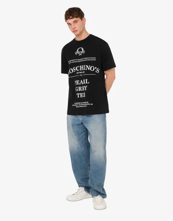 T-shirt i tryckt ekologisk bomullsjersey