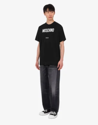 T-shirt i tryckt ekologisk bomullsjersey T-shirt i tryckt ekologisk bomullsjersey