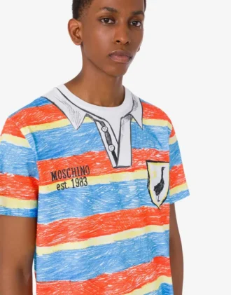 T-shirt i tryckt ekologisk bomullsjersey