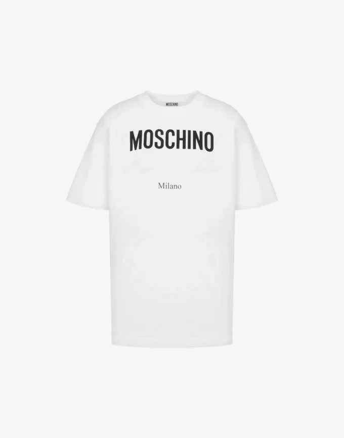 T-shirt i tryckt ekologisk bomullsjersey