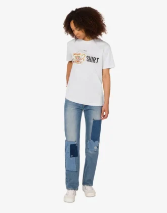 T-shirt i tryckt ekologisk bomullsjersey
