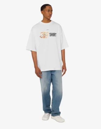 T-shirt i tryckt ekologisk bomullsjersey