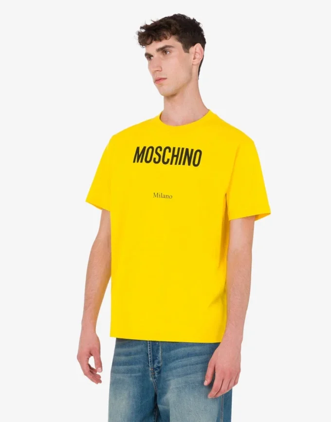 T-shirt i tryckt ekologisk bomullsjersey