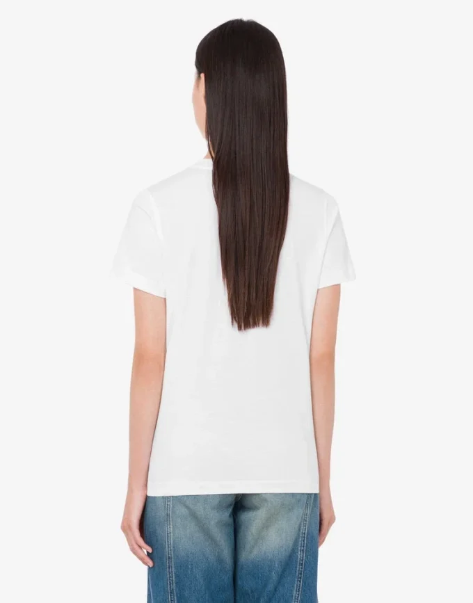 T-shirt i tryckt ekologisk bomullsjersey