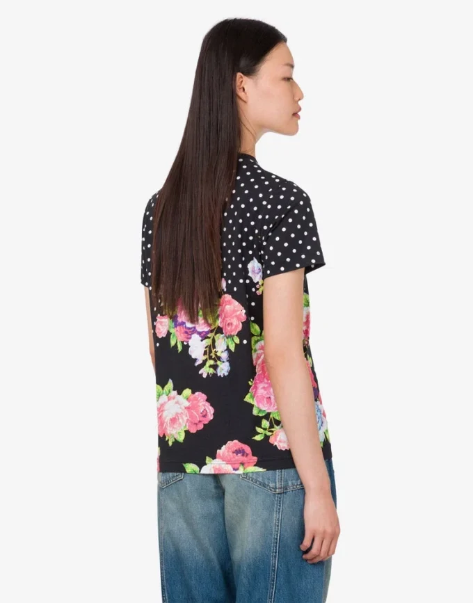 T-shirt i tryckt ekologisk bomullsjersey