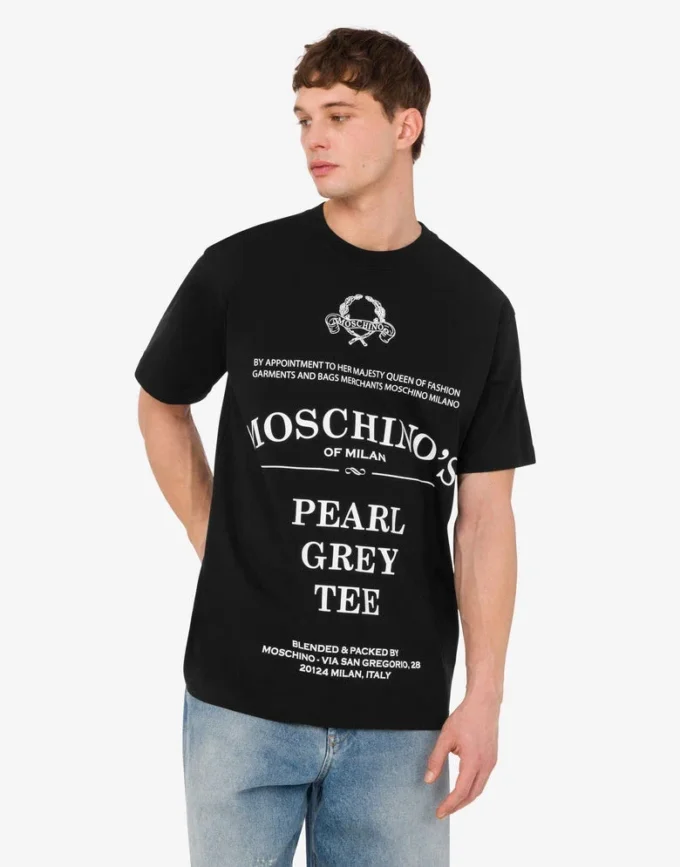 T-shirt i tryckt ekologisk bomullsjersey