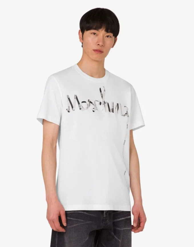 T-shirt i tryckt ekologisk bomullsjersey