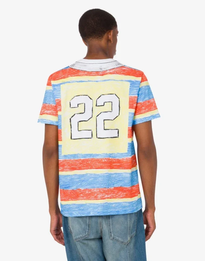T-shirt i tryckt ekologisk bomullsjersey