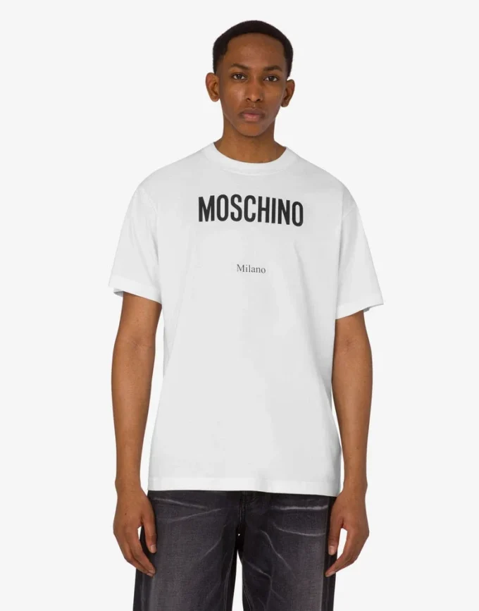 T-shirt i tryckt ekologisk bomullsjersey
