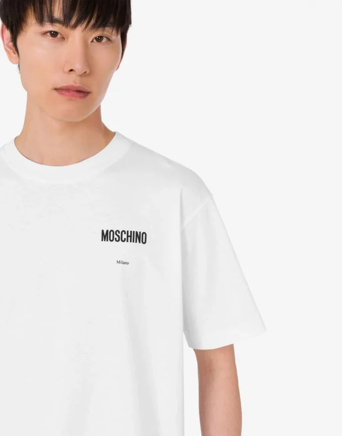 T-shirt i tryckt ekologisk bomullsjersey