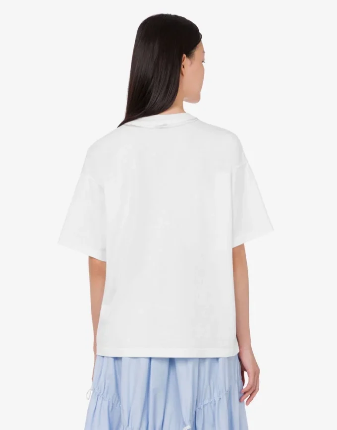 T-shirt i tryckt ekologisk bomullsjersey