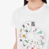 T-shirt i tryckt ekologisk bomullsjersey