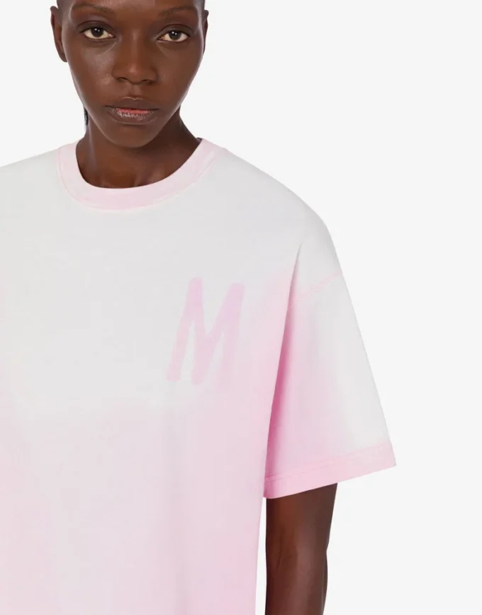 T-shirt i tryckt ekologisk bomullsjersey