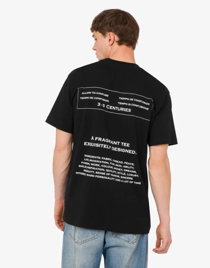 T-shirt i tryckt ekologisk bomullsjersey