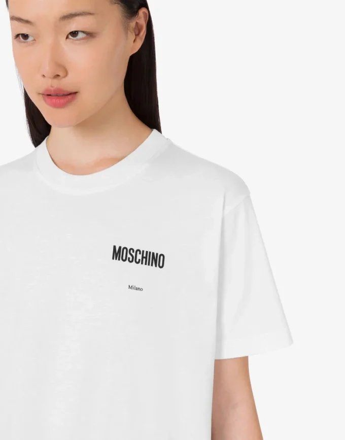 T-shirt i tryckt ekologisk bomullsjersey