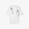 T-shirt i tryckt ekologisk bomullsjersey