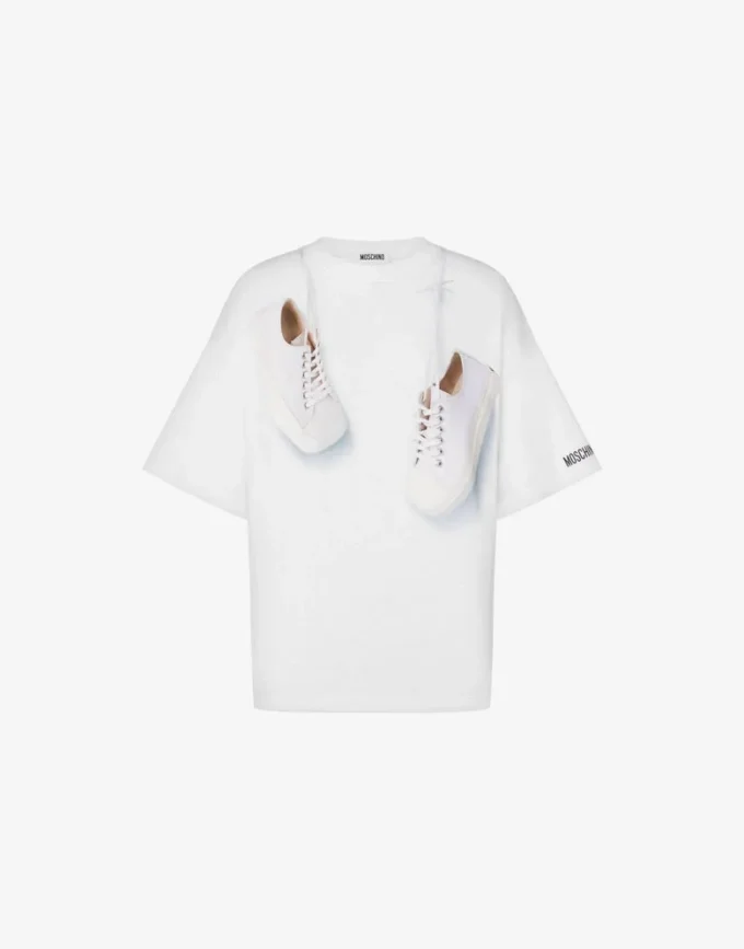 T-shirt i tryckt ekologisk bomullsjersey