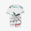 T-shirt i tryckt ekologisk bomullsjersey