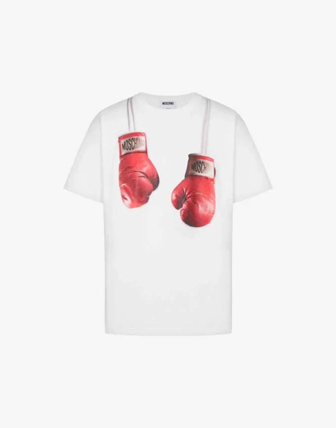 T-shirt i tryckt ekologisk bomullsjersey