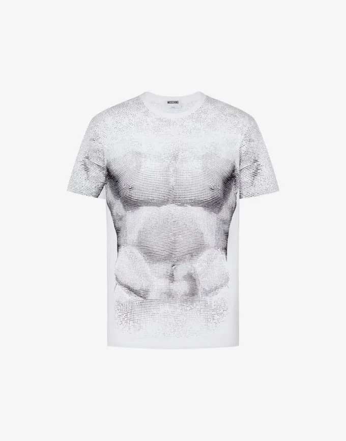 T-shirt i tryckt ekologisk bomullsjersey