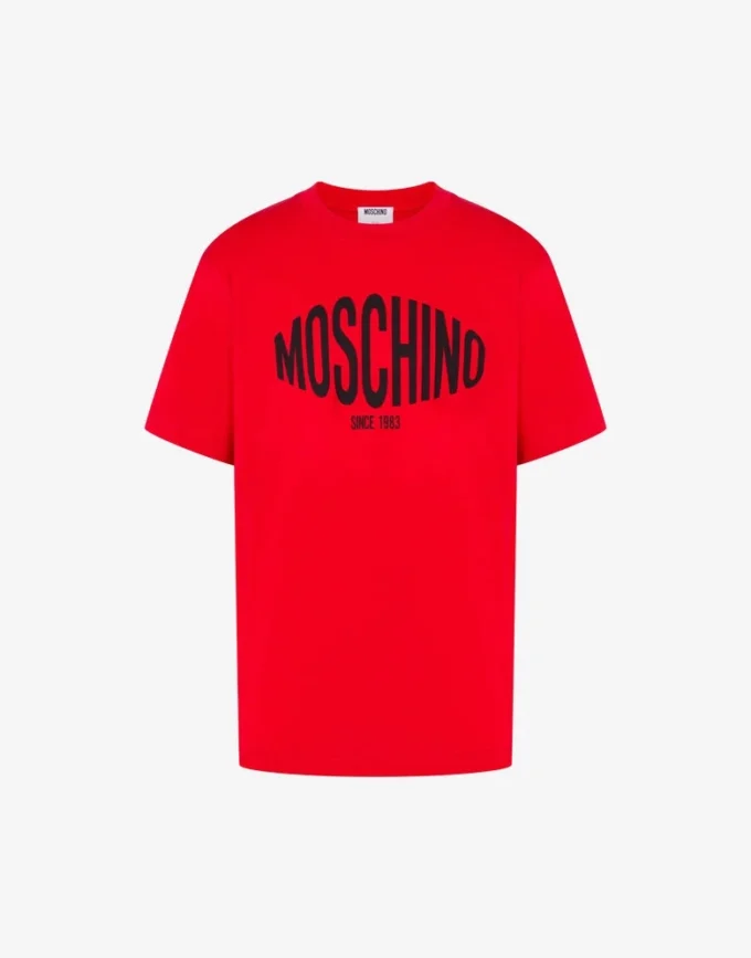 T-shirt i tryckt ekologisk bomullsjersey